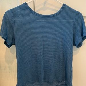 Aero Blue Cropped Shirt